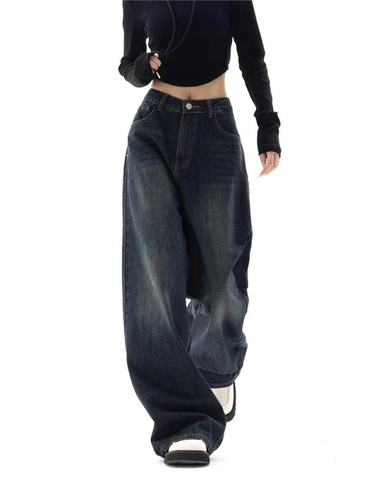 Jeans baggy des années 90 avec effet délavé vintage